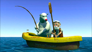 熊と年寄りと海